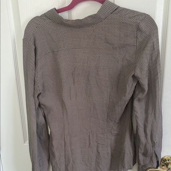 theory Patterned Button-Up Blouse - Picture 7 of 8